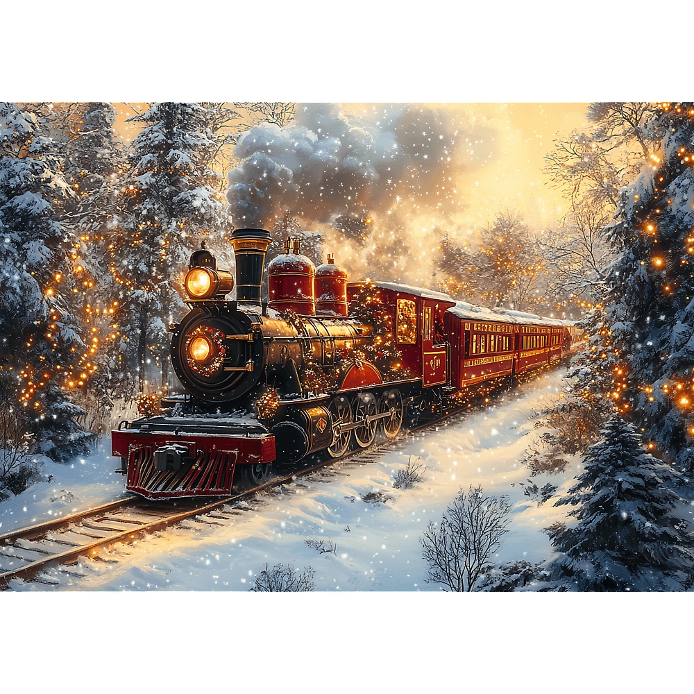 Puzzle Premium Plus Quality 1000 El. Świąteczna Podróż