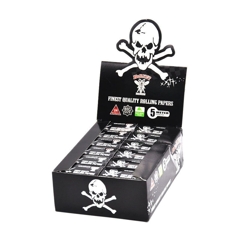 Hornet 5m Skull Pattern Rolling Paper Box of 24 Rolls