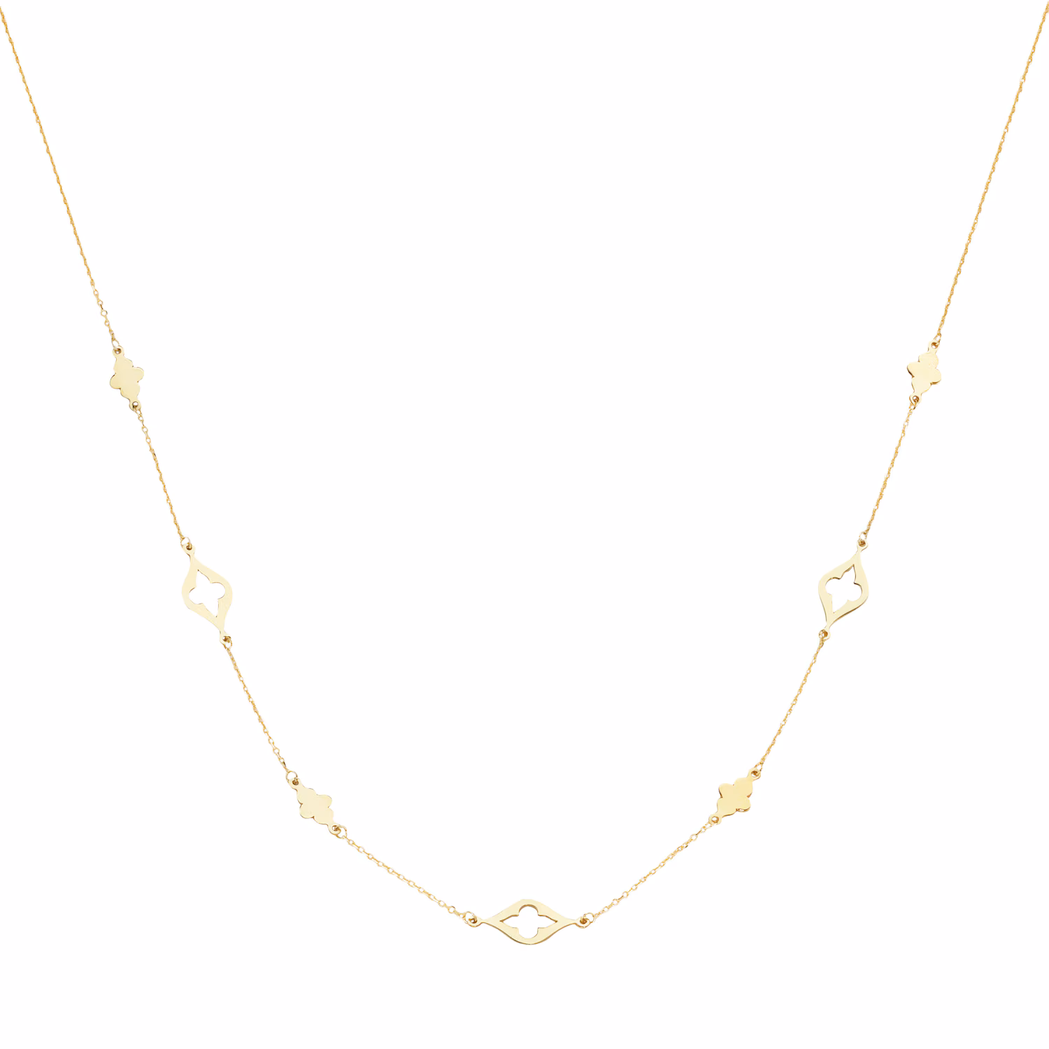 Collier mit Zwischenteilen, Gold 375