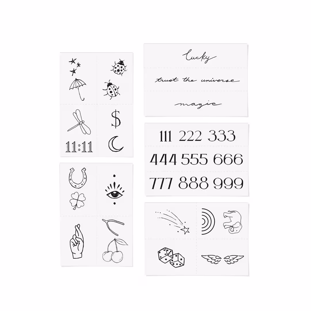 Inked by Dani  Lucky Girl Temporary Tattoo Pack