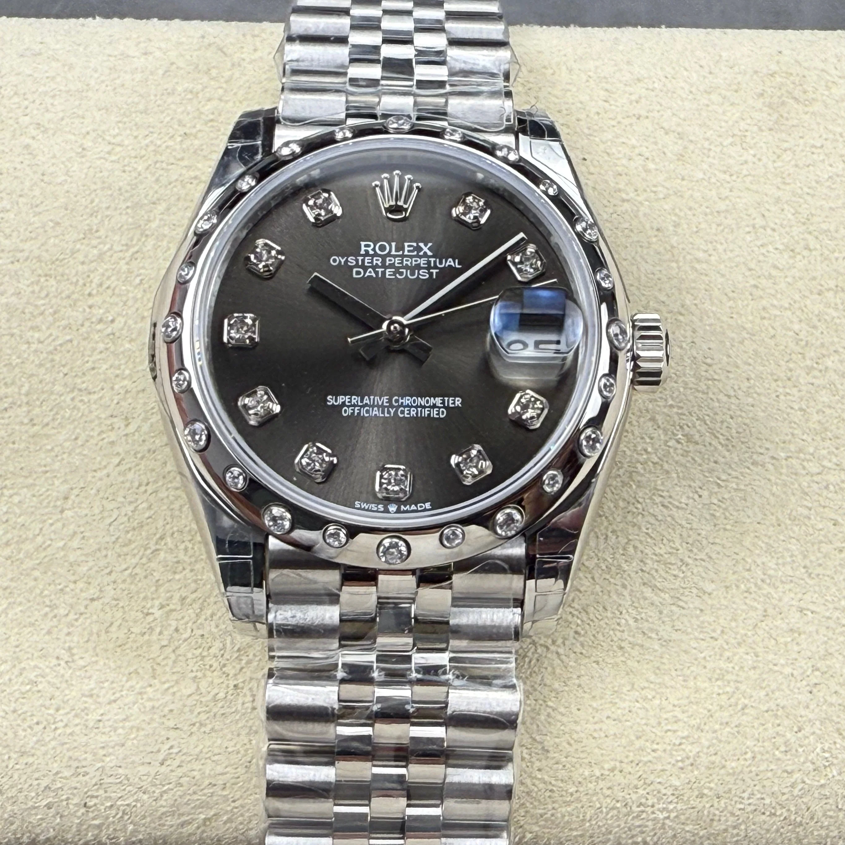 Rolex Watch Datejust Oyster 31mm Diamond Black