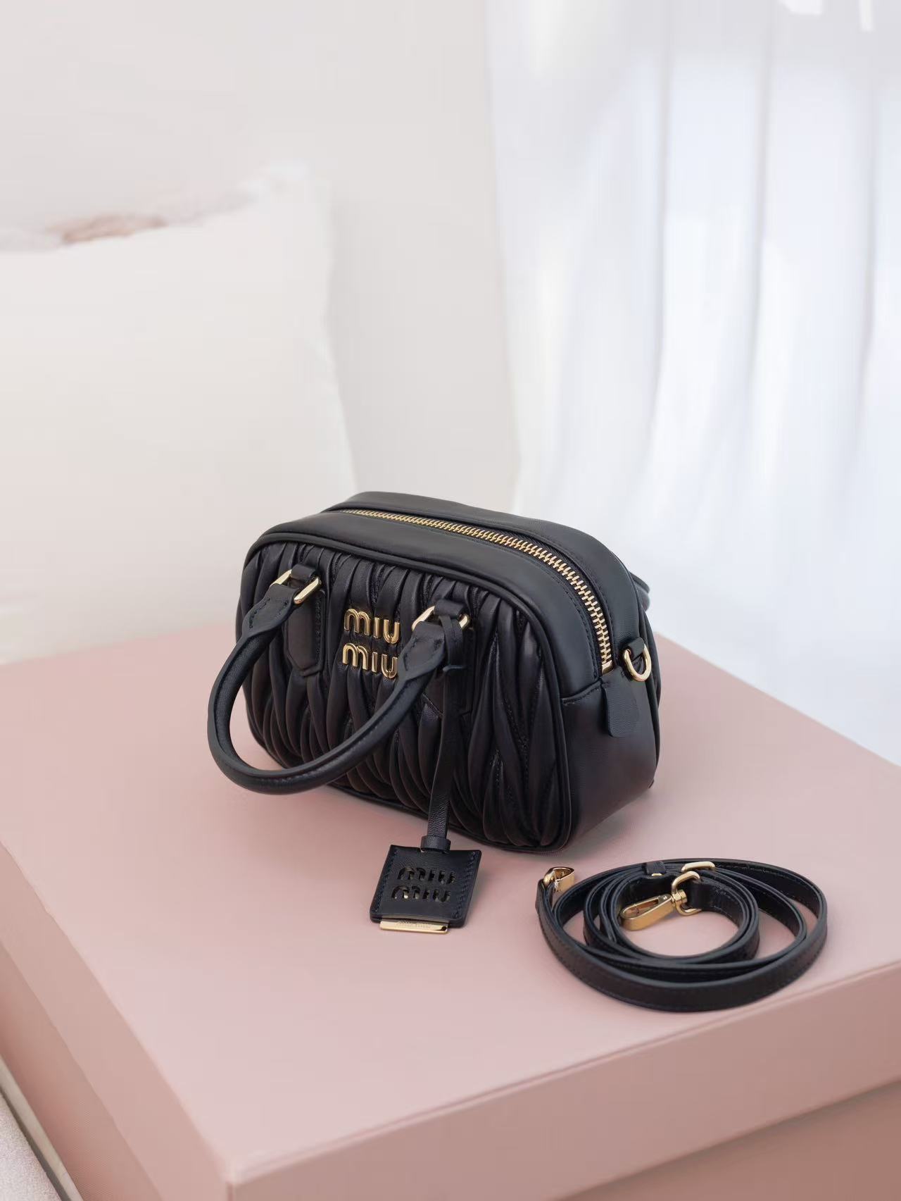 Miu Miu Arcadie Matelasse Nappa Leather Bag