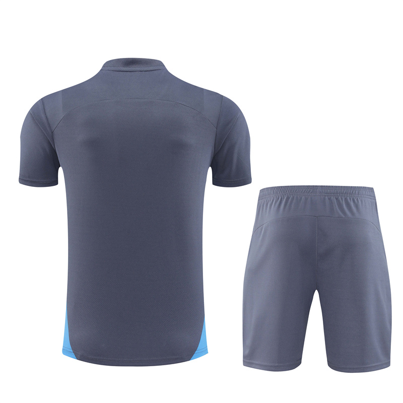 2024/2025 Manchester City Dark Gray Adult Short Sleeve Training Wear (Adult Kit)
