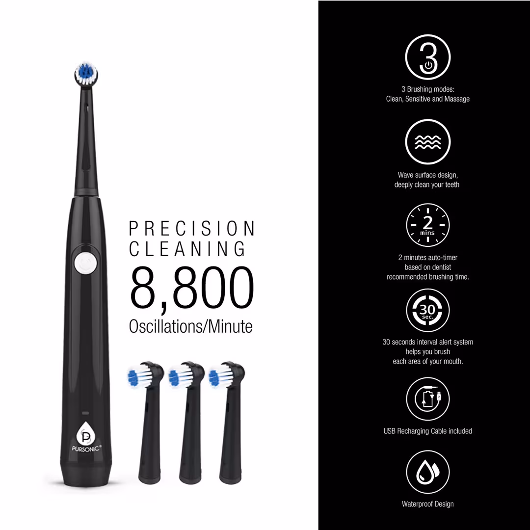 PURSONIC  USB Rechargeable Electric Rotary Toothbrush