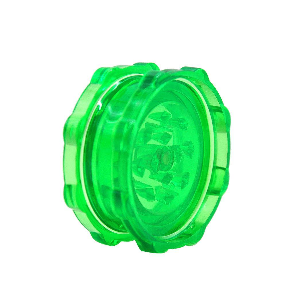 Transparent Plastic Novelty Herb Grinder 2 Layer 50MM (3 Color)