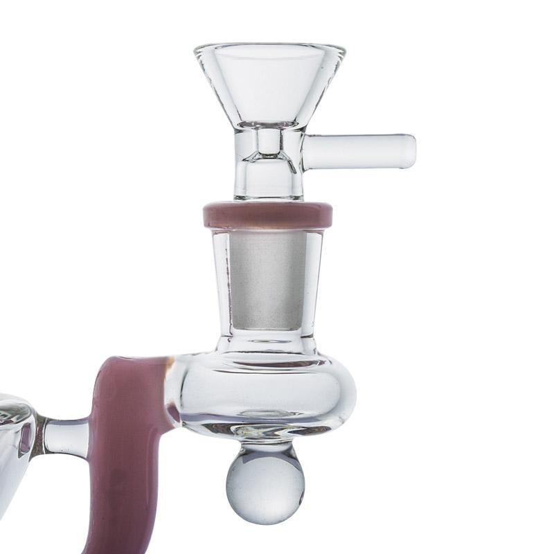 8.5 Pink Recycler Dab Rig w/ Showerhead Prec