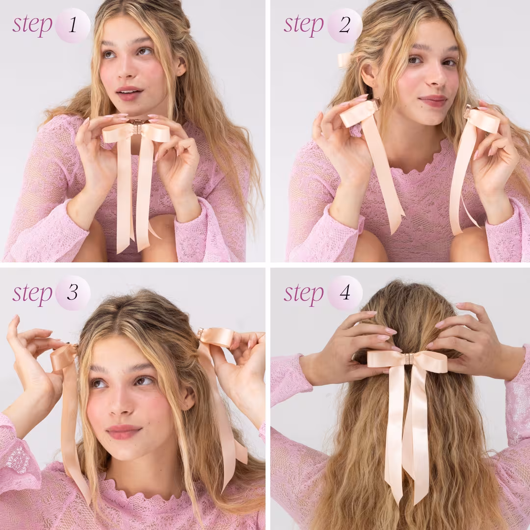 DAFNI KLIX  Rose Gold Magnetic Claw Clips The Bow