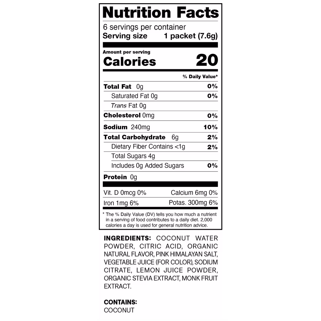 Cure Hydration  Electrolyte Drink Mix Tropical Punch