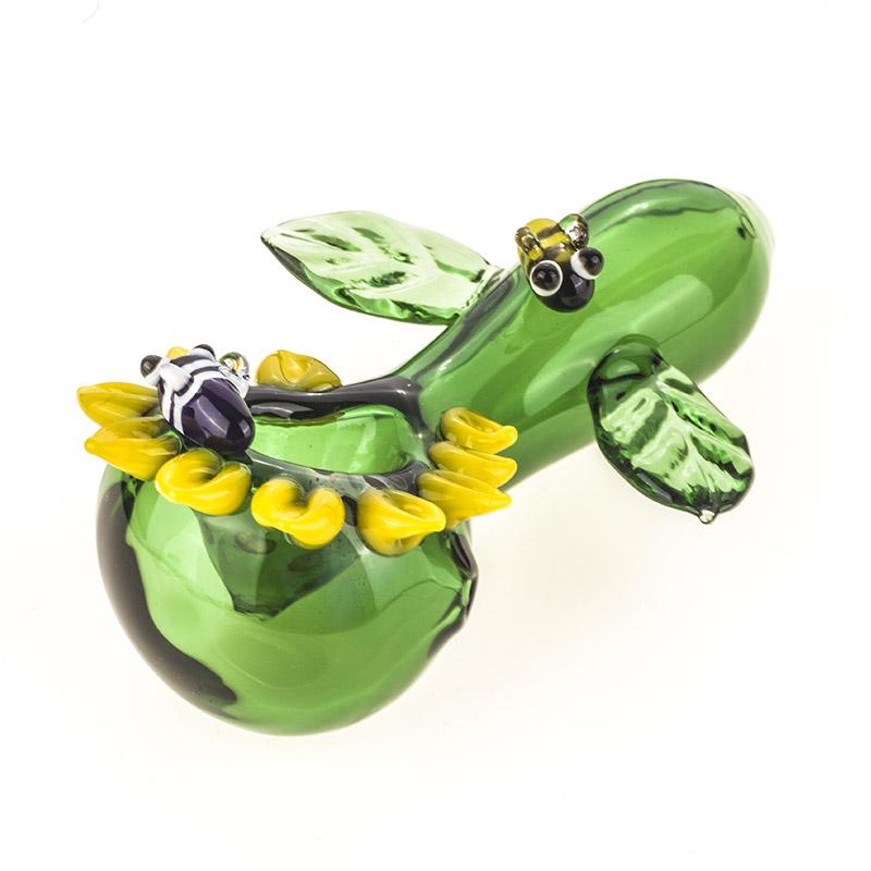 Sunflower Glass Spoon Pipe