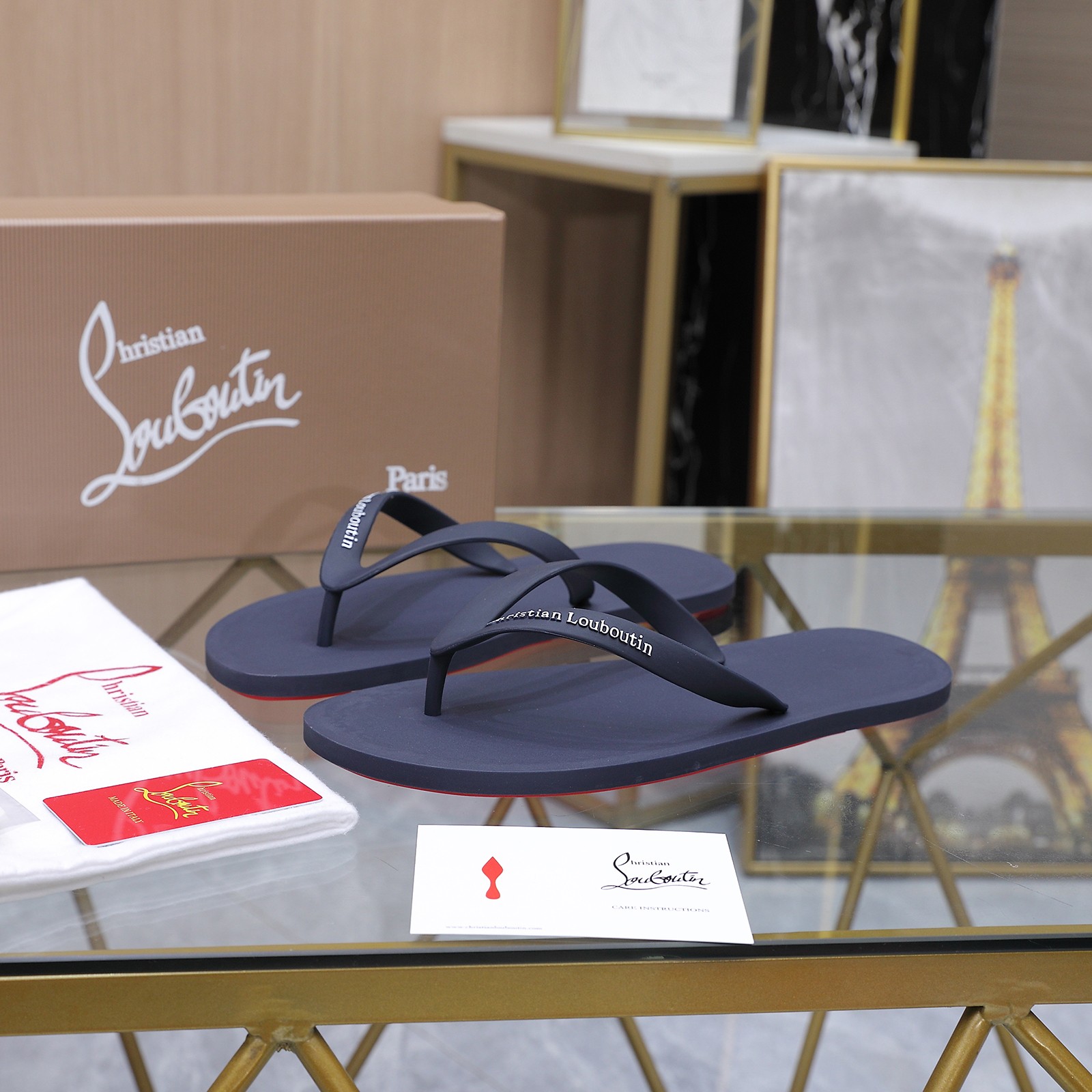 Christian Louboutin CL Red-soled Slippers