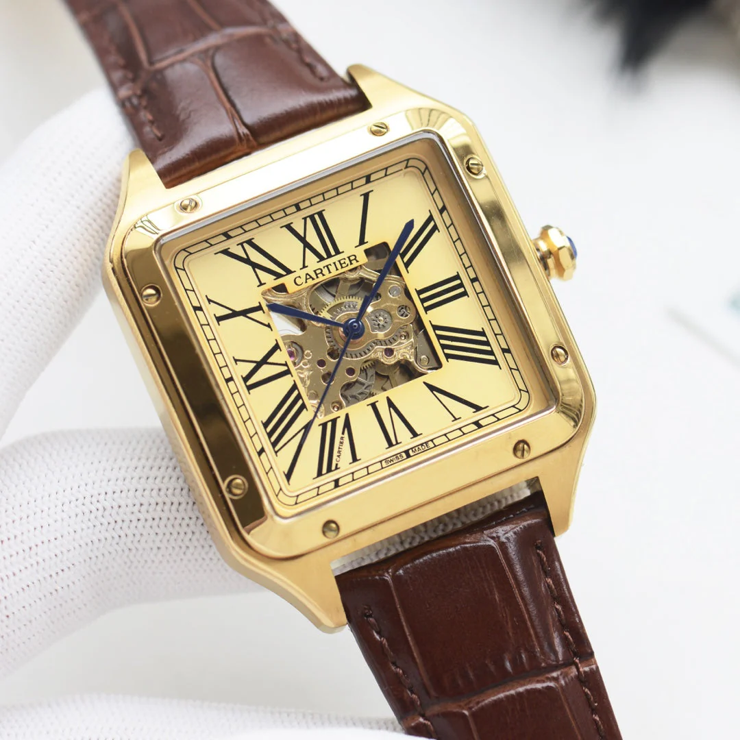 Cartier Watch Santos 44mm Automatic Calfskin Strap