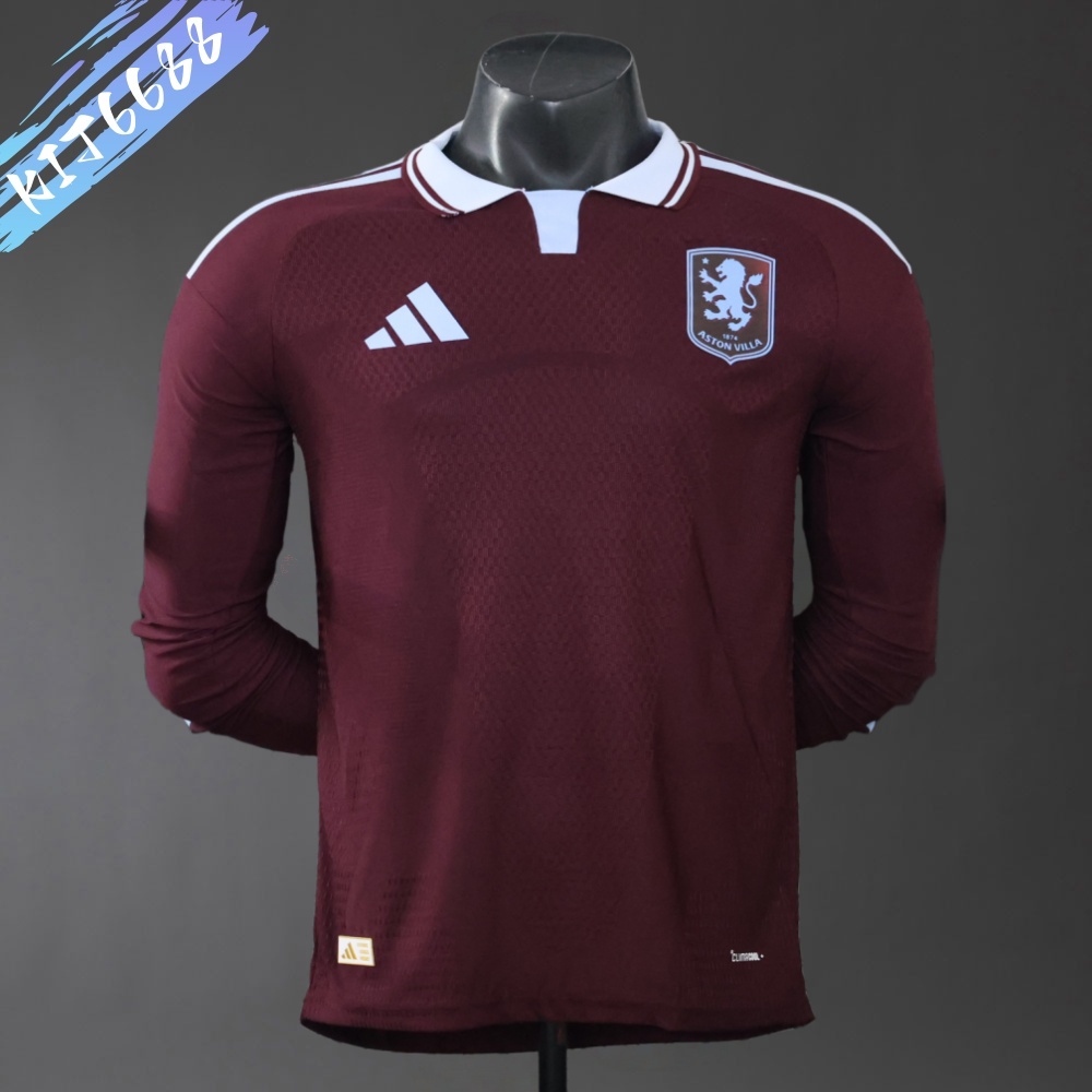2025/2026 Aston Villa home long sleeves Football Shirt （Player version）