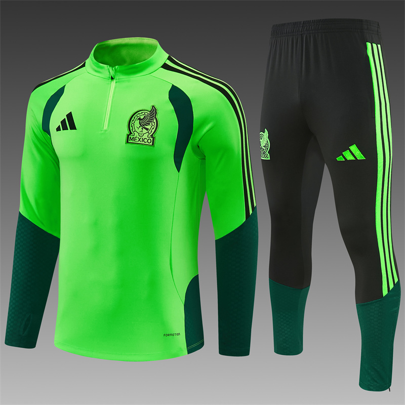 Adult/Kids 2026/2027 Mexico Half-Pull Training Football Shirt