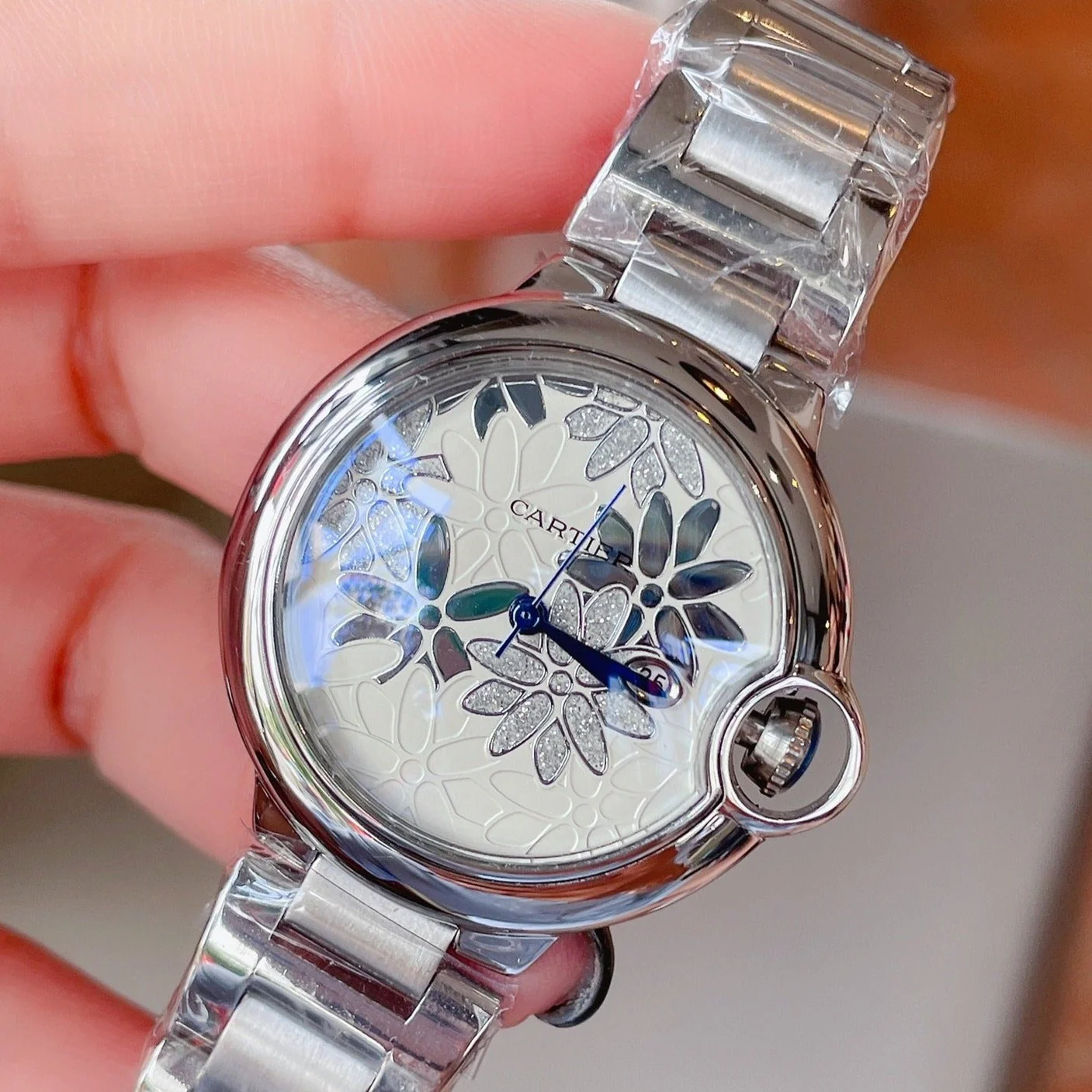 Cartier Watch BALLON BLEU 33MM CUSTOM DIAL STEEL CASE