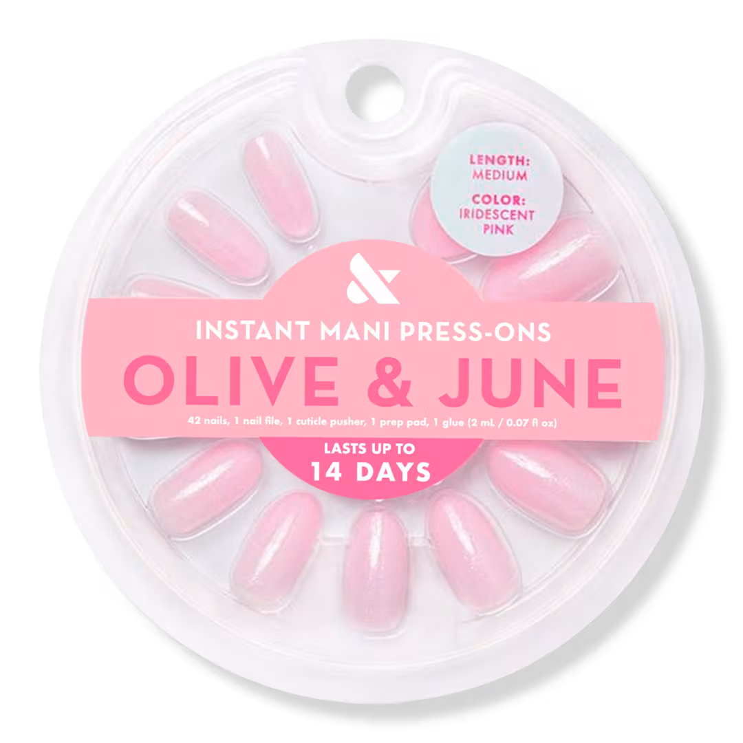Olive & June  Instant Mani Press-On Nails Iridescent Pink