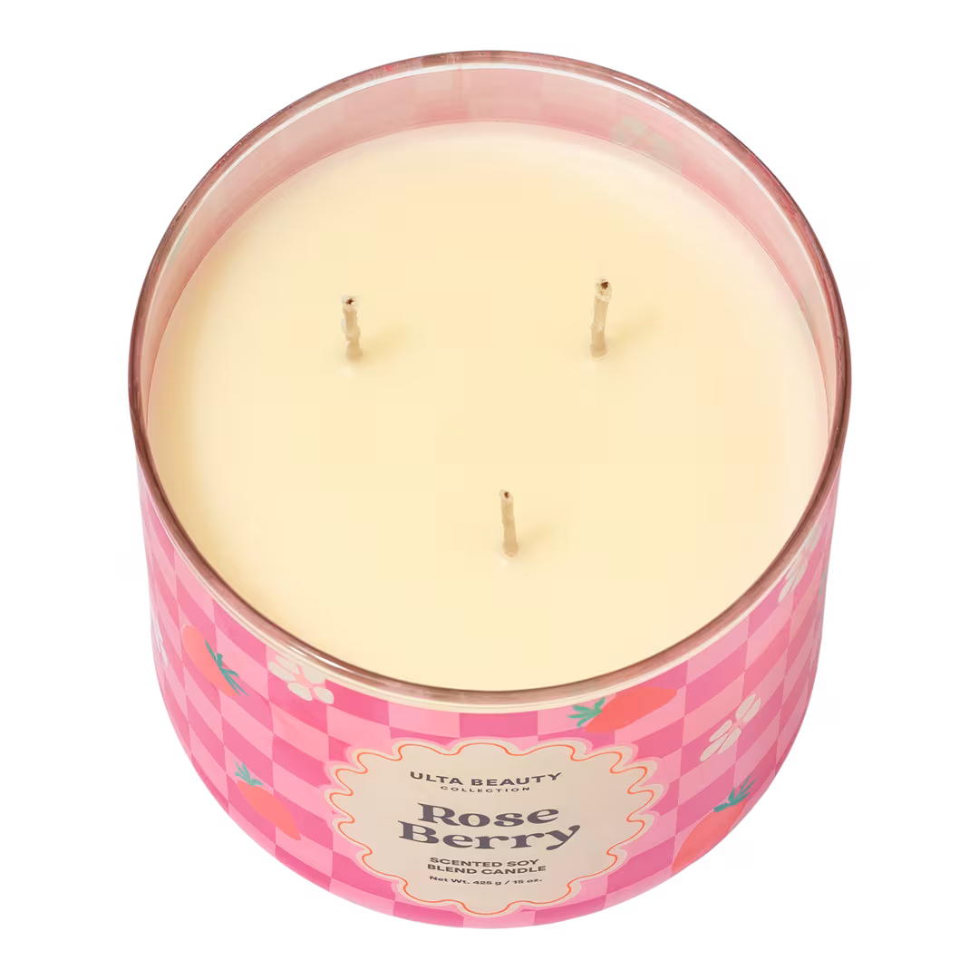 ULTA Beauty Collection  Rose Berry 3-Wick Scented Candle