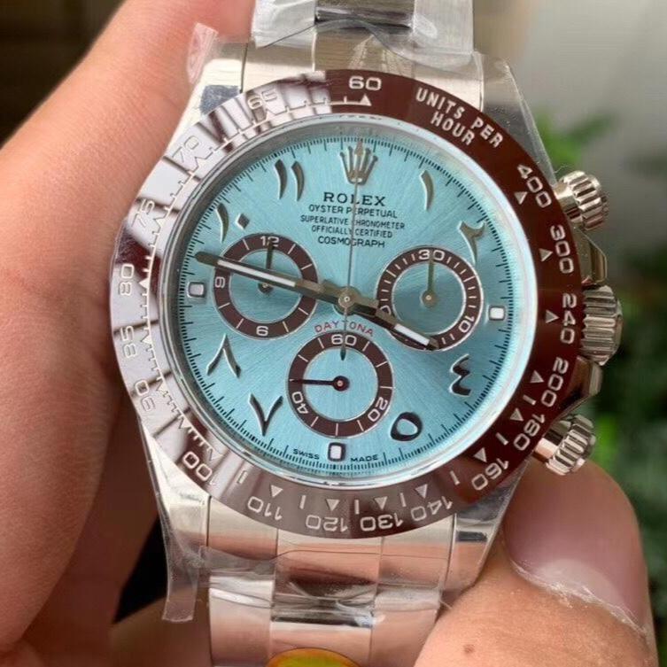 Rolex Watch DAYTONA 116520 CUSTOM ICE BLUE CERAMIC ARABIC Watch