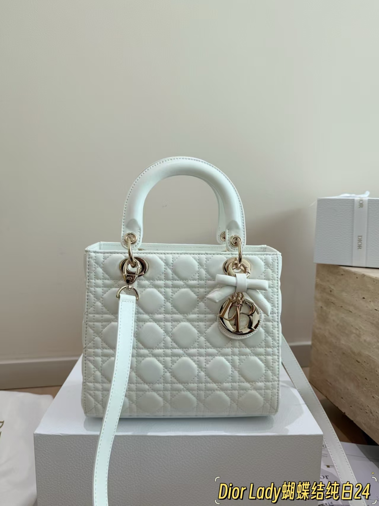 Dior Medium Lady Dior My ABC Dior Bag with bow