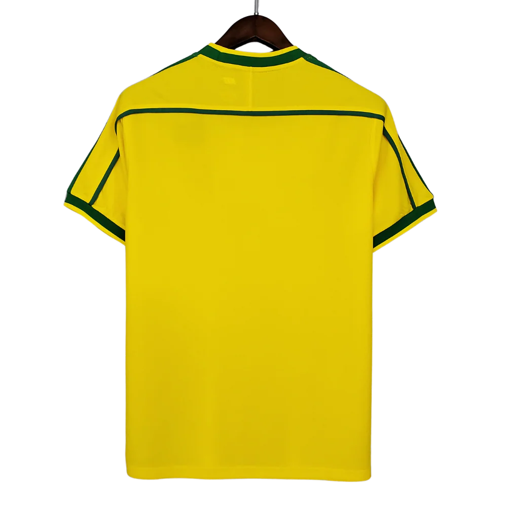 Retro 1998 Brazil Home Soccer Jersey