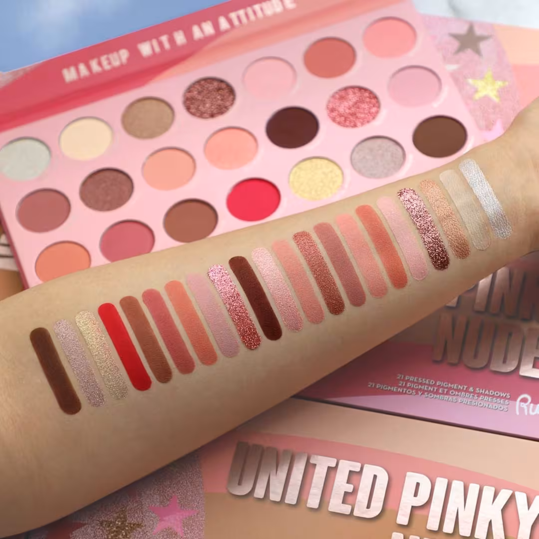 Rude  United Pinky Nudes - 21 Pressed Pigment & Shadows Palette