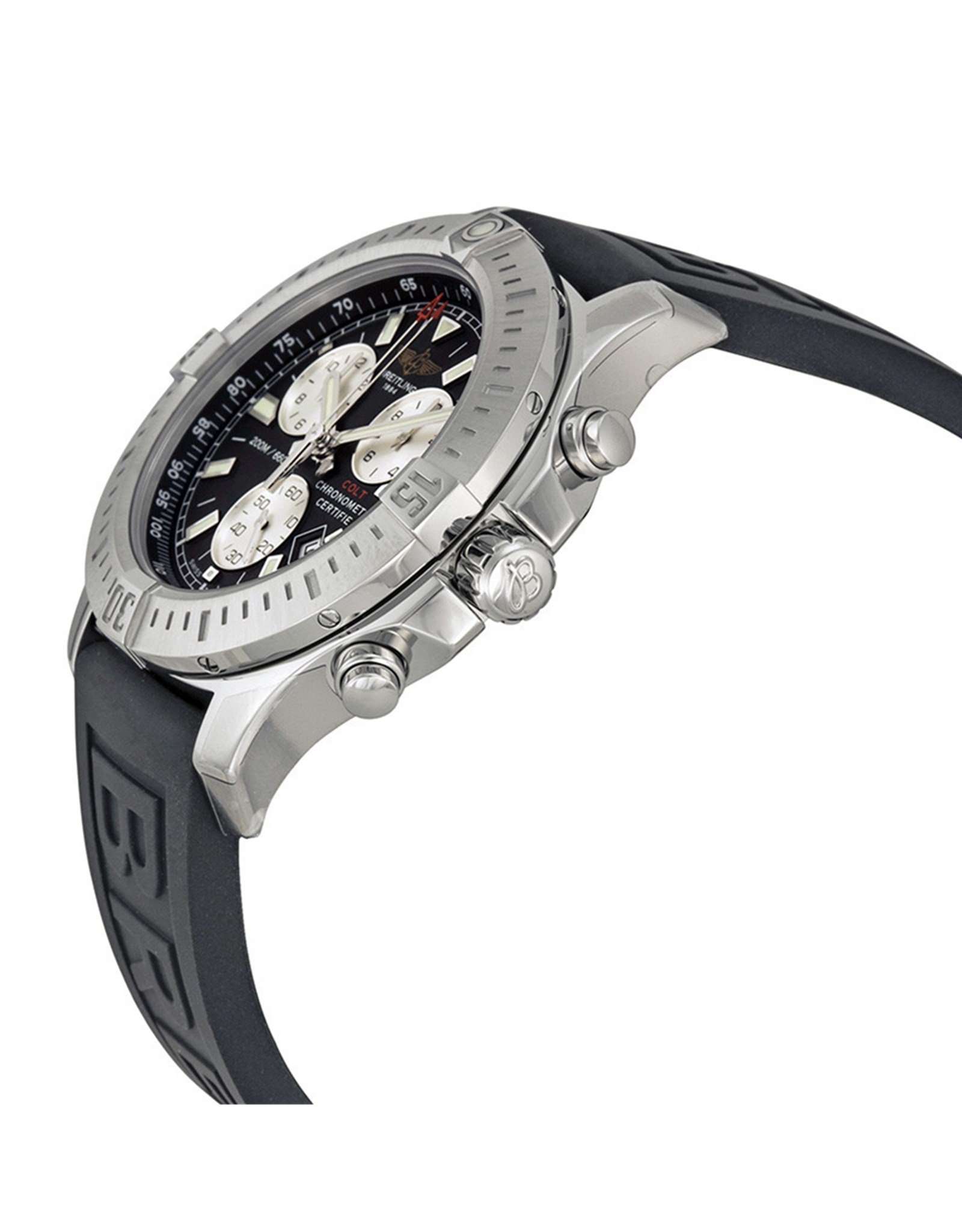 Replica Breitling Colt Black Dial Rubber Strap Men's Watch A7338811 BD43BKPD3