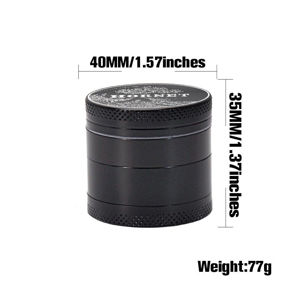 Zinc Alloy Black 4 Layer Weed Grinder
