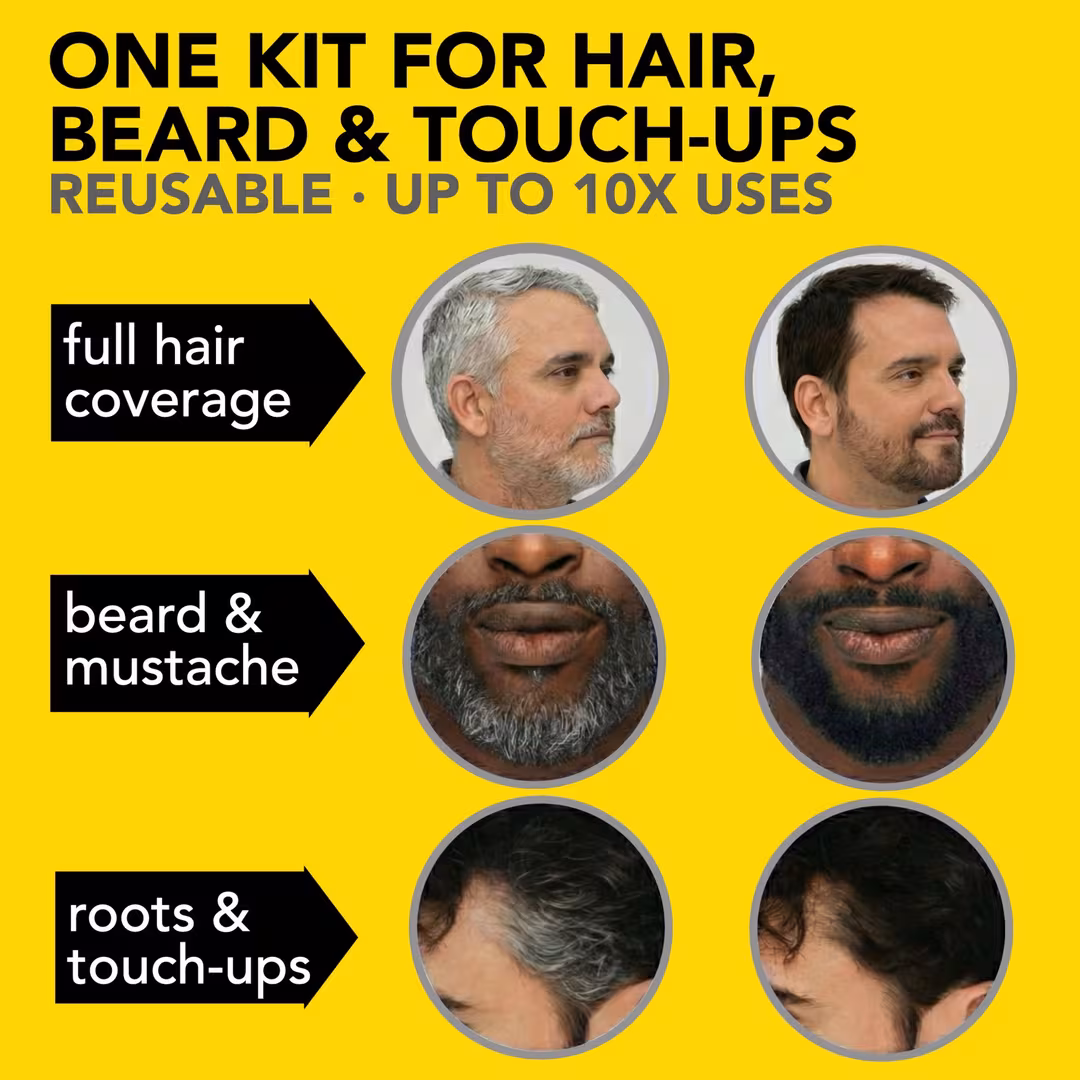 Cleverman  2X Pack Reusable Beard & Hair Dye Kit