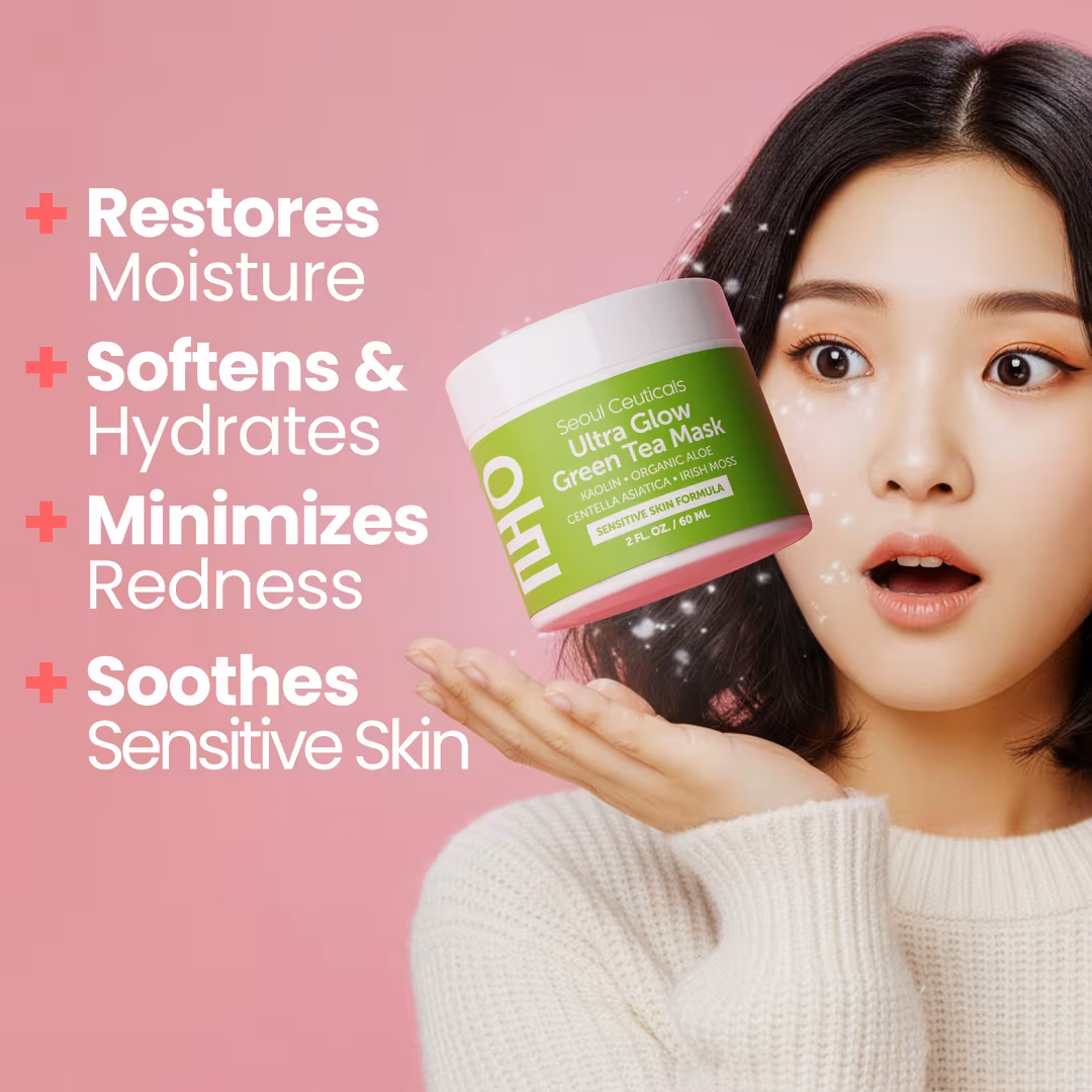 Seoul Ceuticals  Korean Skin Care Ultra Glow Green Tea Mask