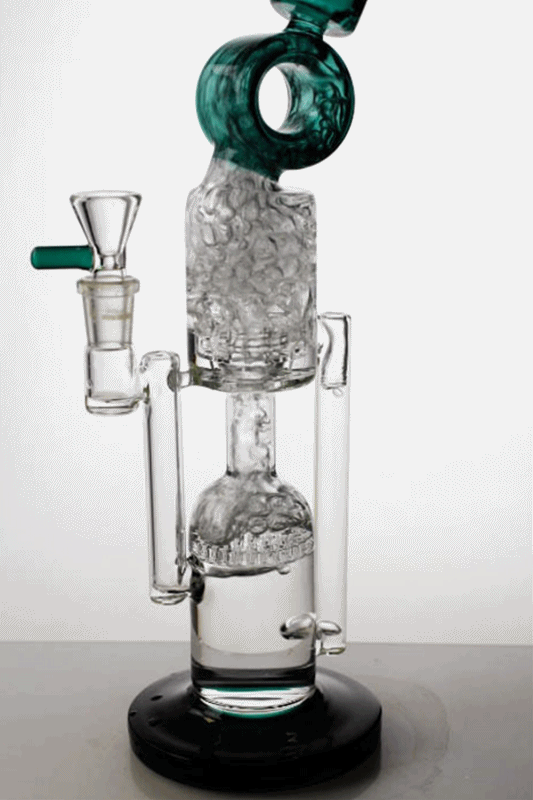 12 infyniti glass honey comb and shower head diffuser recycled bong