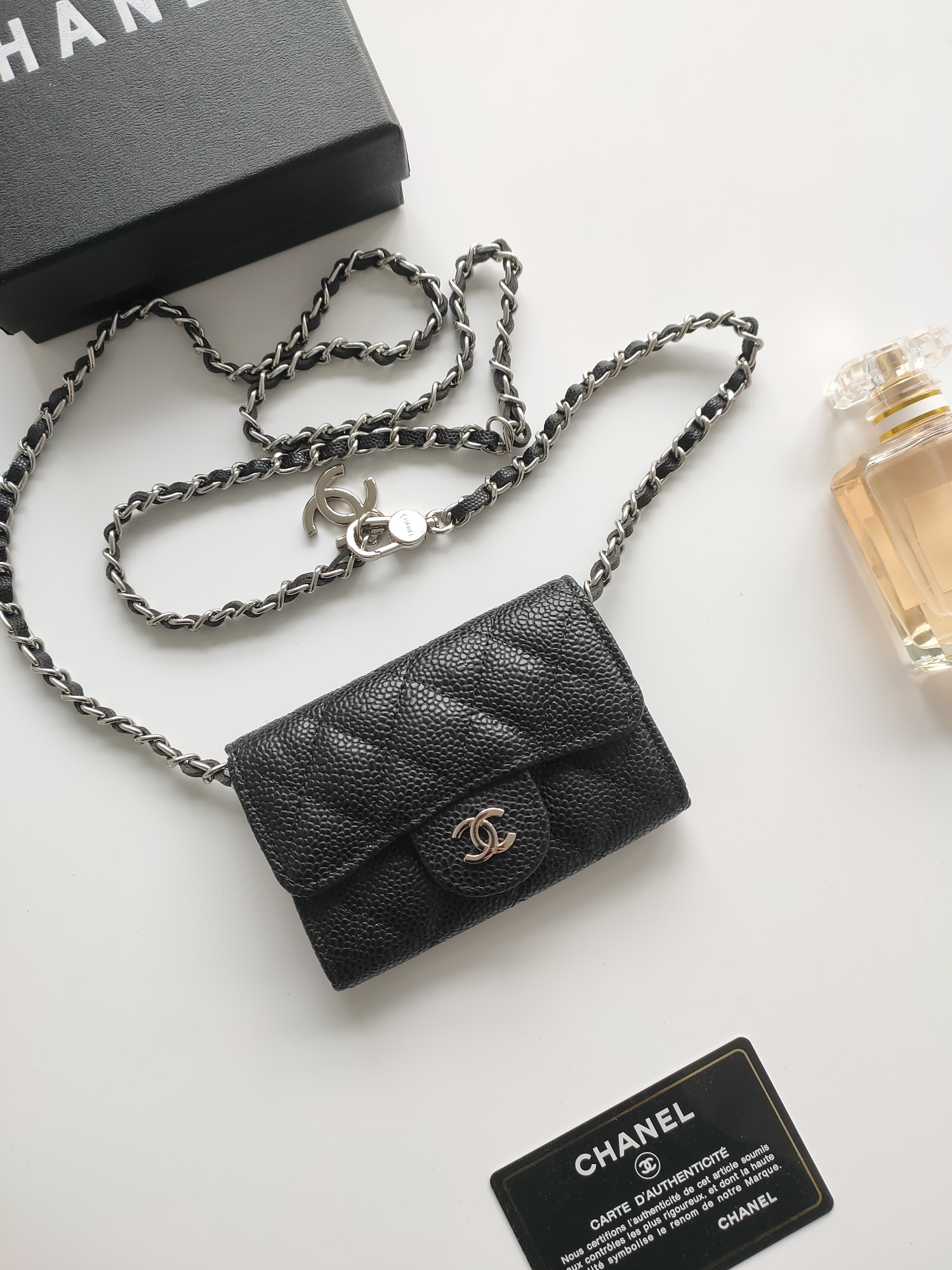 Chanel Classic Flap Card Holder Chain Wallet