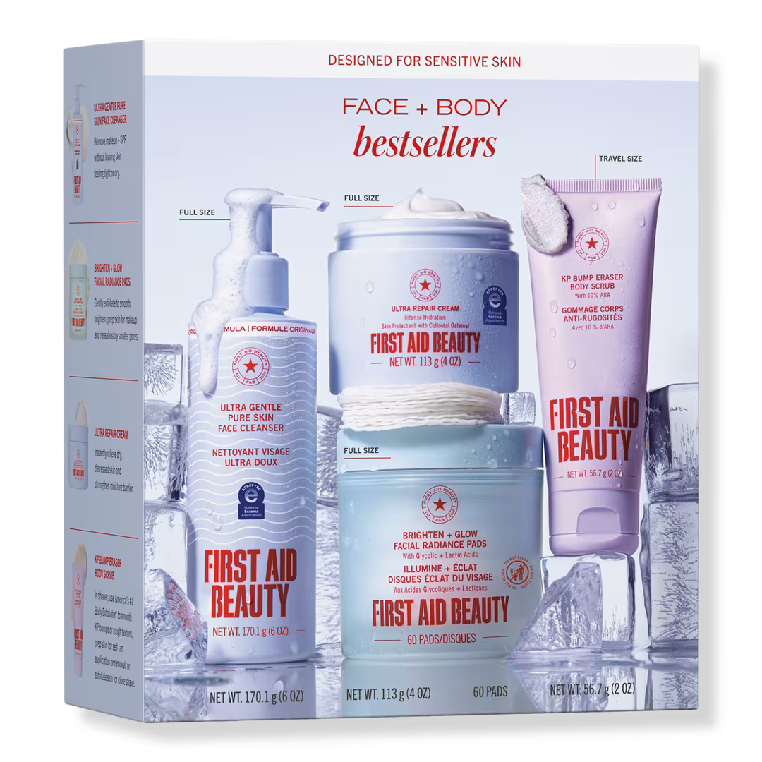 First Aid Beauty  Face and Body Bestsellers Full Size Skincare Value Set