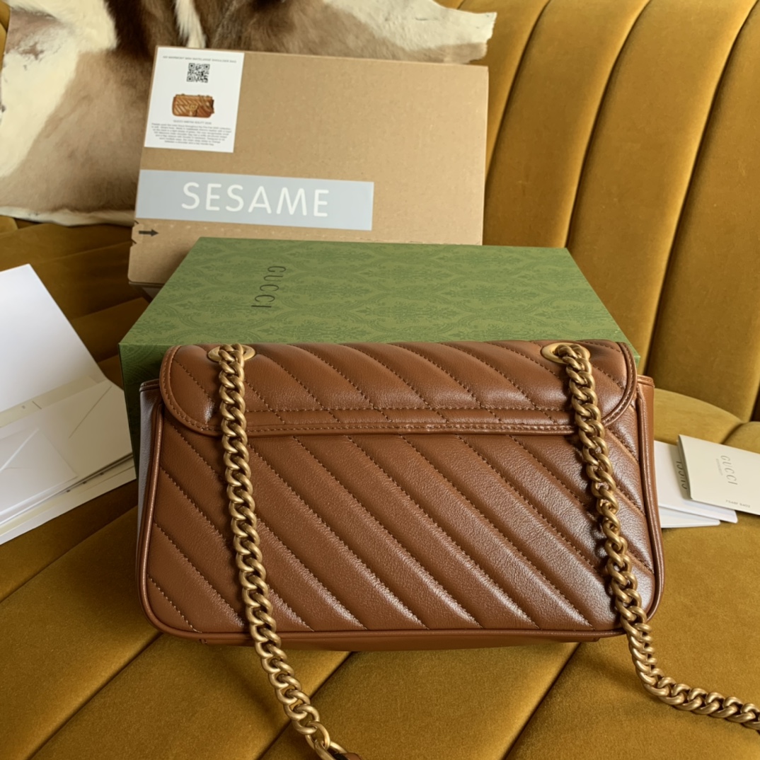 Gucci GG Marmont Small matelass?? shoulder bag 443497