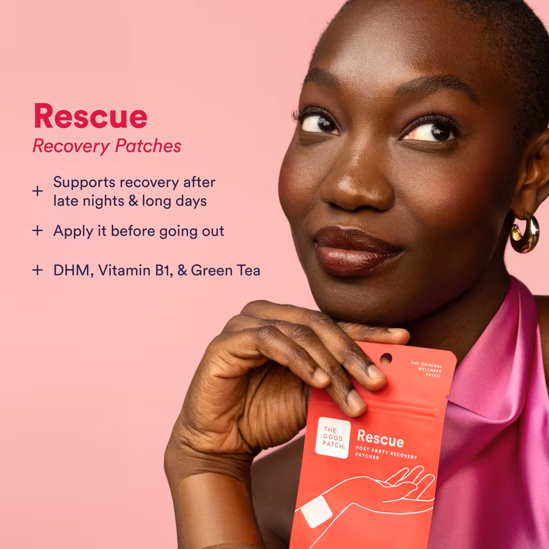 The Good Patch  Rescue Hangover Support Patches with DHM & Vitamin B1