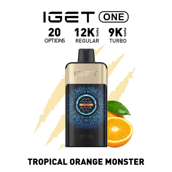IGET ONE Vape 12000 Puffs Tropical Orange Monster