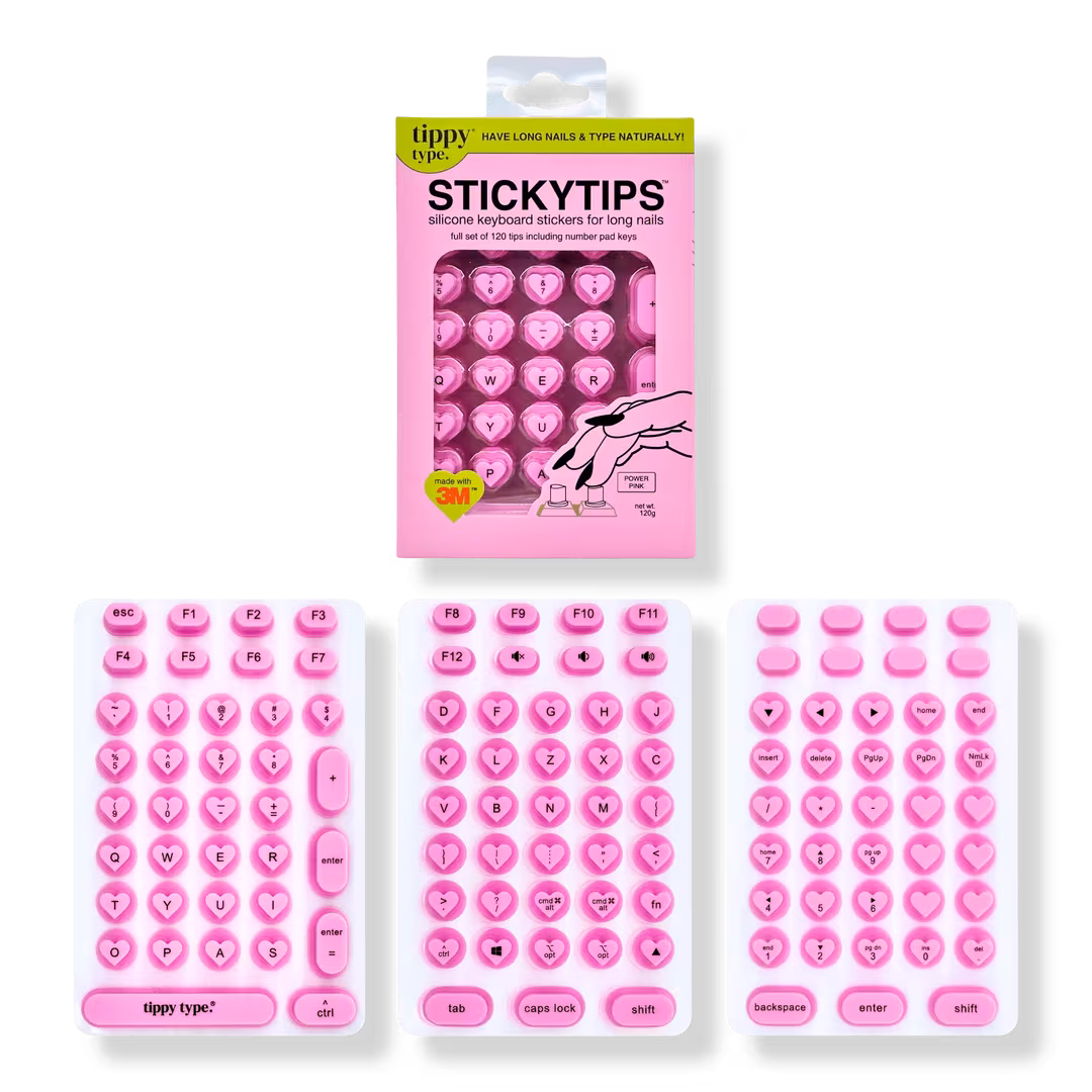 Tippy Type  StickyTips - Keyboard Stickers for Long Nails