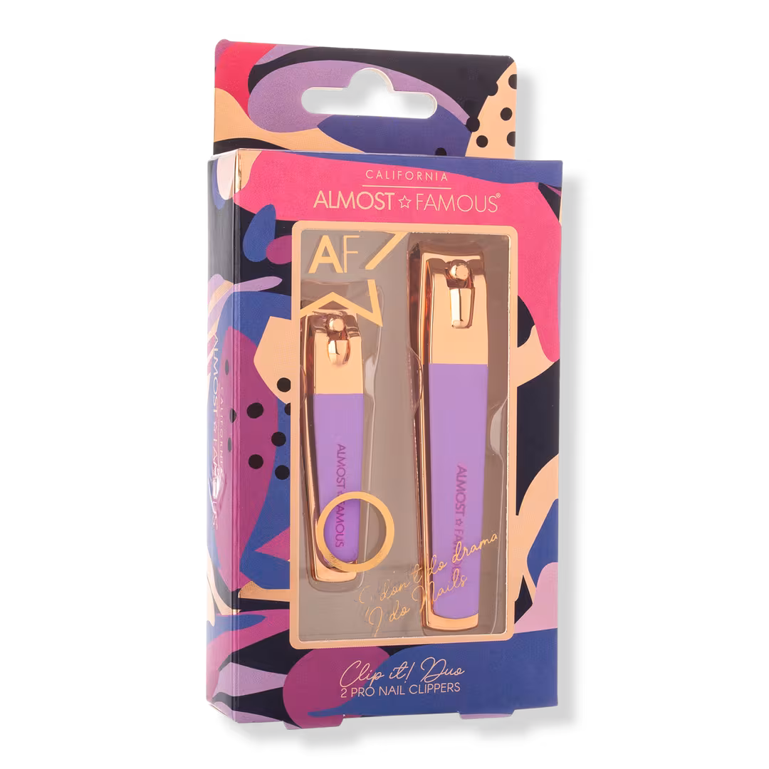 Almost Famous  Rose Gold 2-Piece Ergonomic Nail Clipper Set