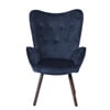 Homy Casa Accent Chair for Living Room Armchair, Upholstered Fabric Side Chair with Wooden Legs, Yellow