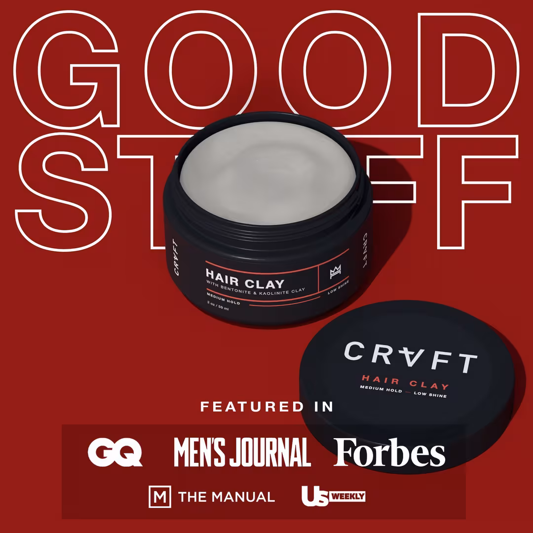 CRVFT  Hair Clay for Men, Medium Hold, Low Shine, 30 Day Supply