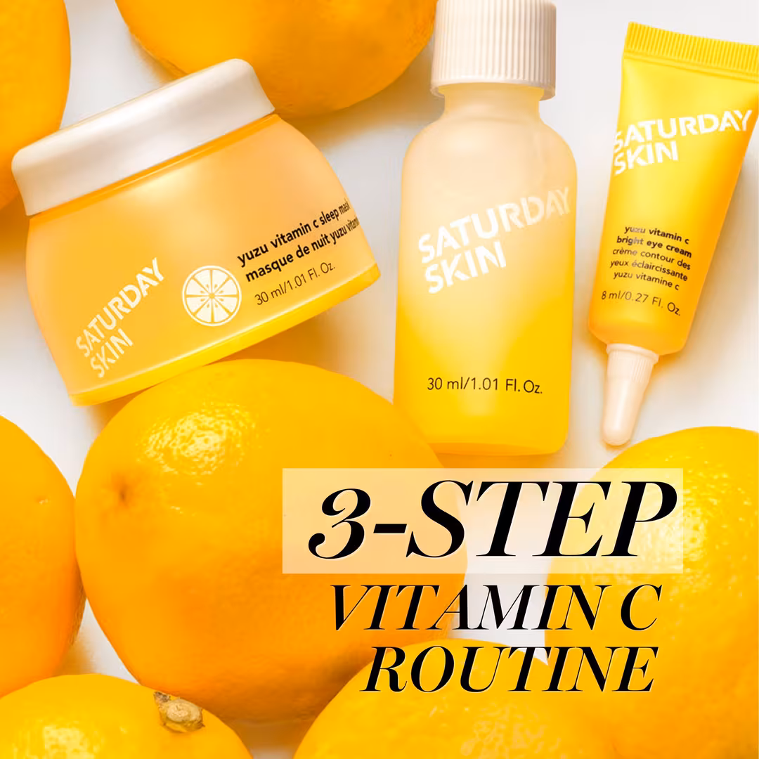 Saturday Skin  Yuzu Bright Besties Skincare Set with Vitamin C and Retinol