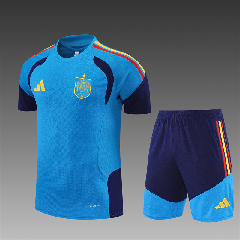 2026 Spain Adult/Kids Training clothes short sleeves shorts