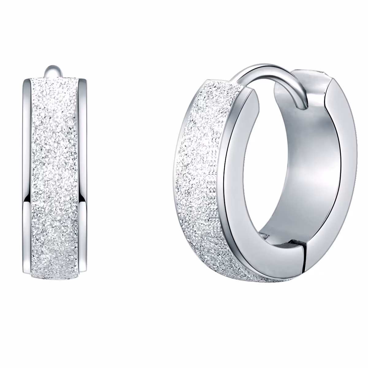 Creolen Edelstahl in Silber