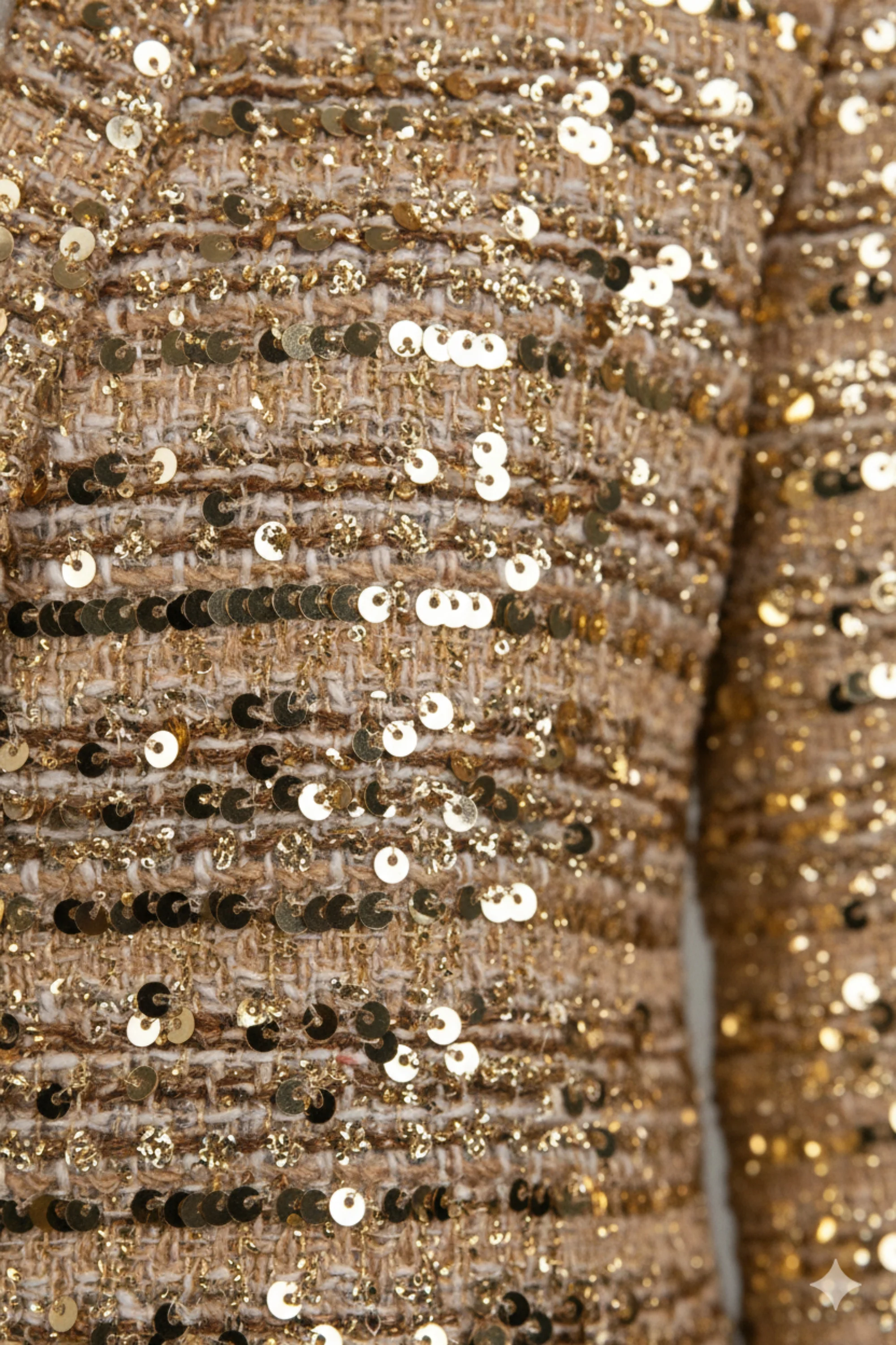 Golden Glimmer Sequined Blazer