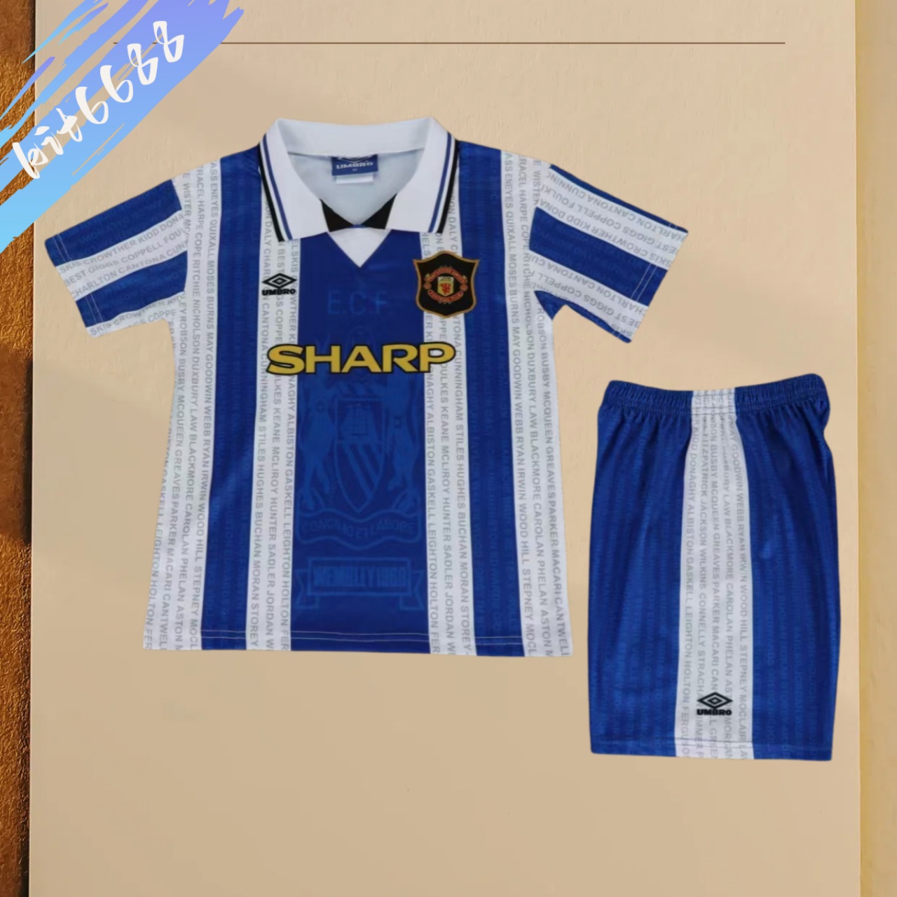 94/96 Manchester United Third Away  Retro Football Shirt ( Kids Kit )