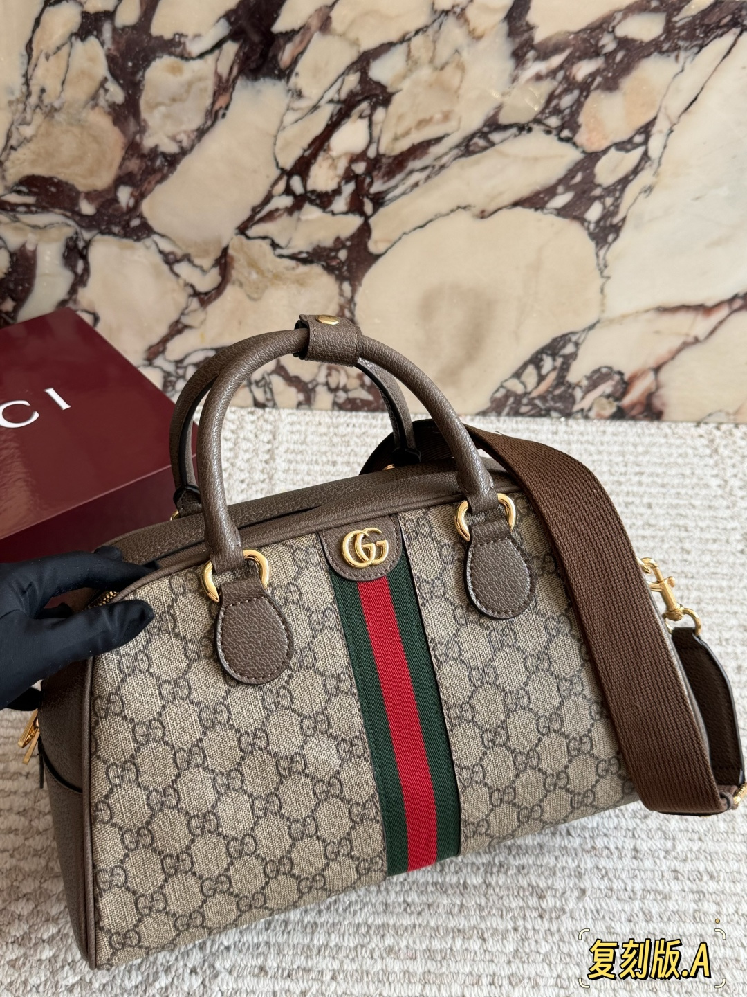 Gucci GG Supreme Ophidia GG Top Handle Bag