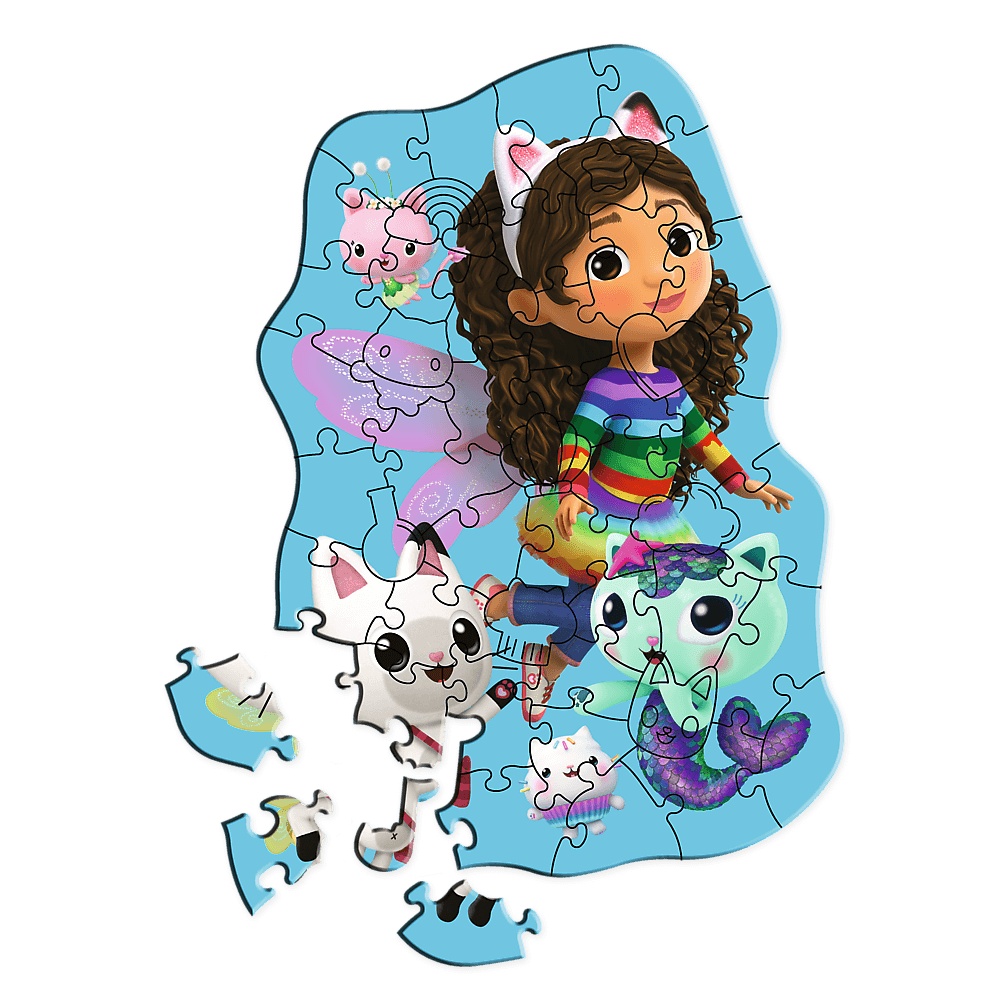 Puzzle Drewniane Koci Domek Gabi 50 El. Wesoła Gabby