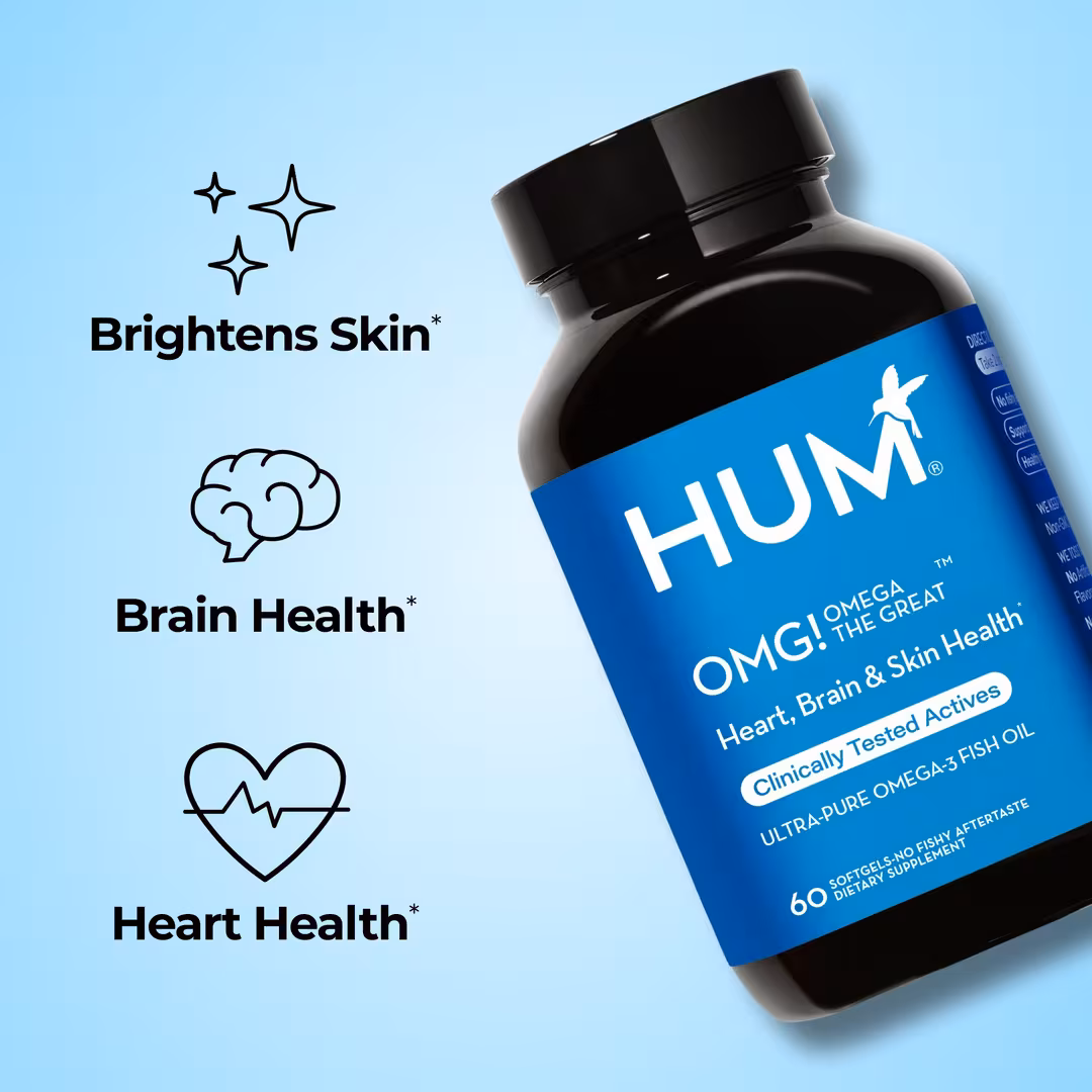 Hum Nutrition  OMG! Omega The Great For Brain, Heart + Skin Health Support