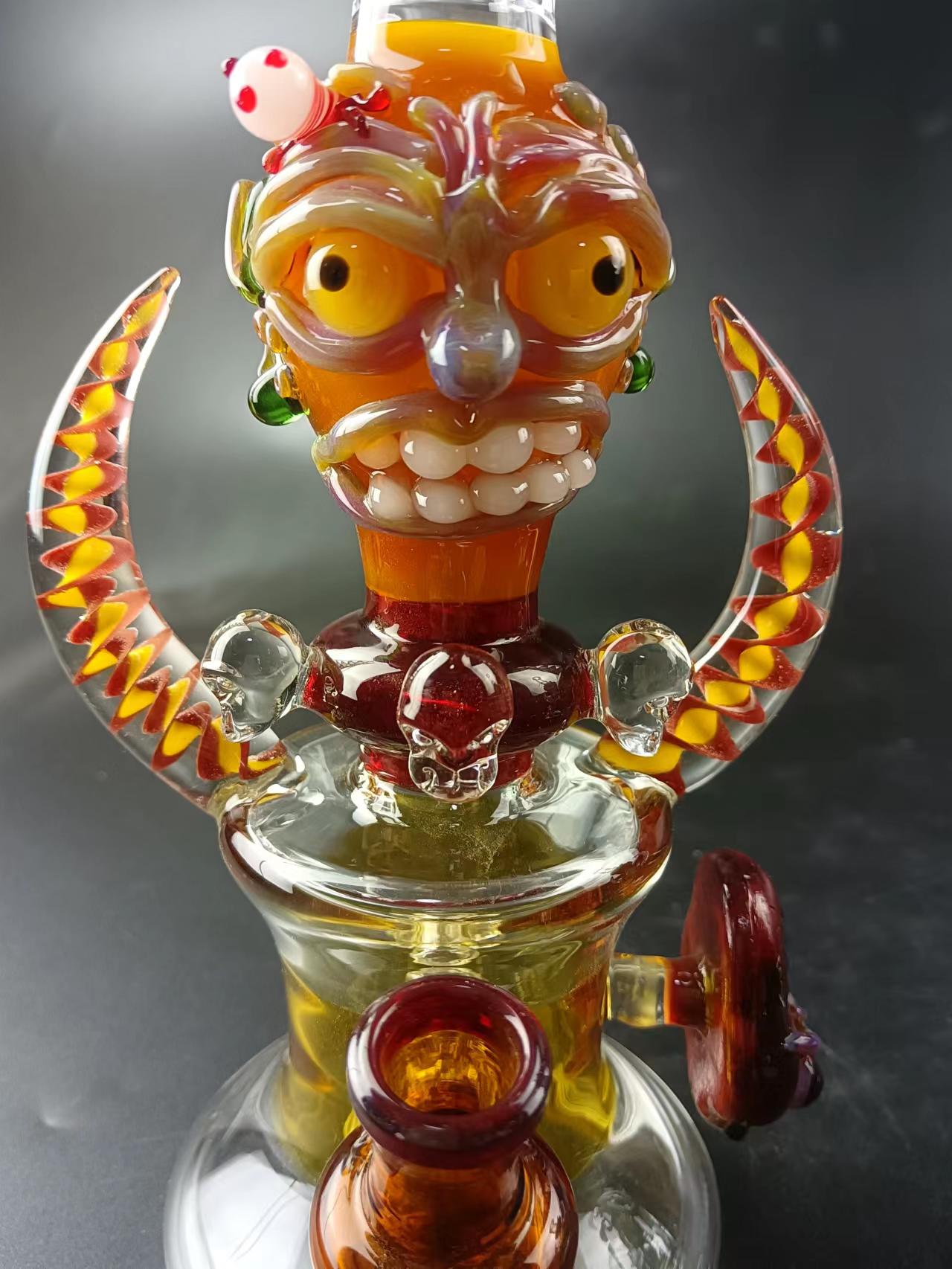 11 Monster Showerhead Perc Glass Bong