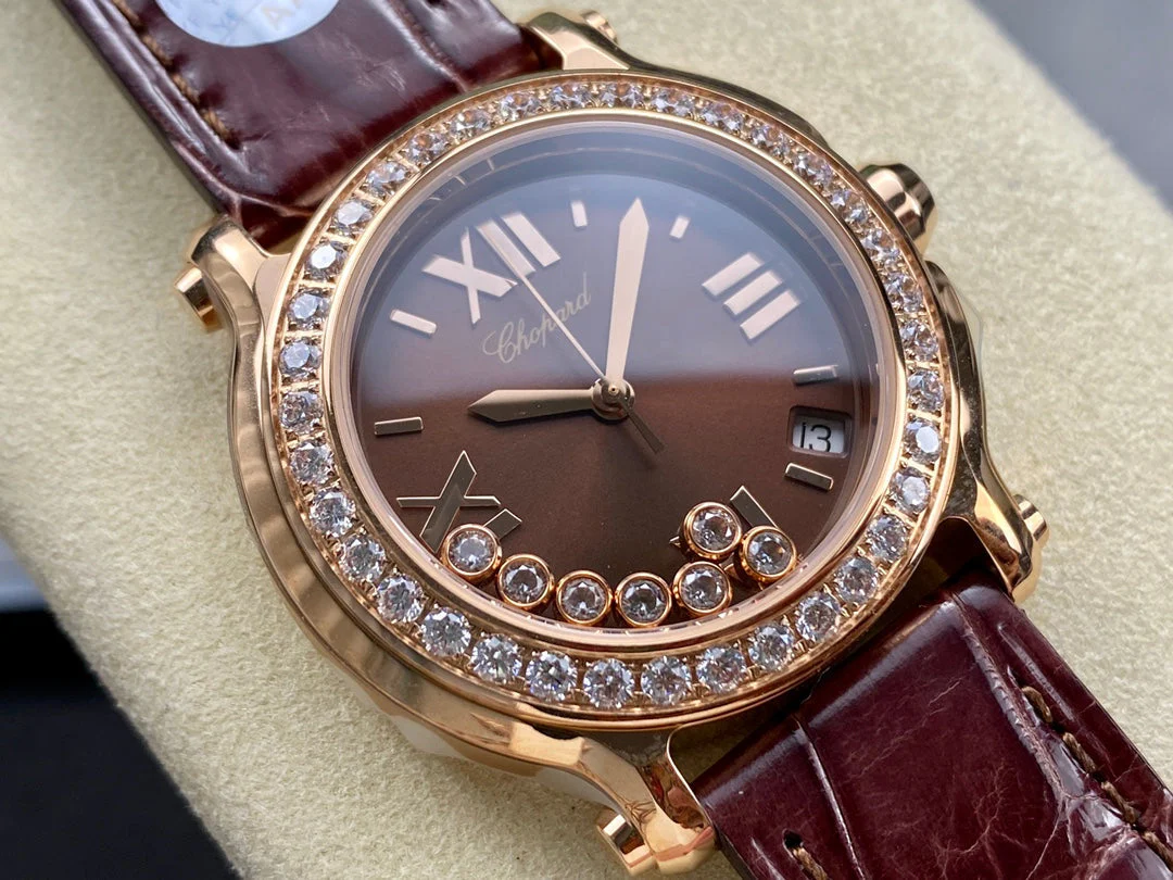 Chopard Watch Happy Diamonds 36mm Chocolate Dial