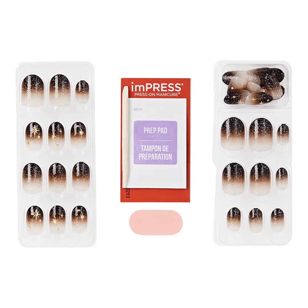 Kiss  Impress Design Short Oval Press On Nails, Corporate Girl