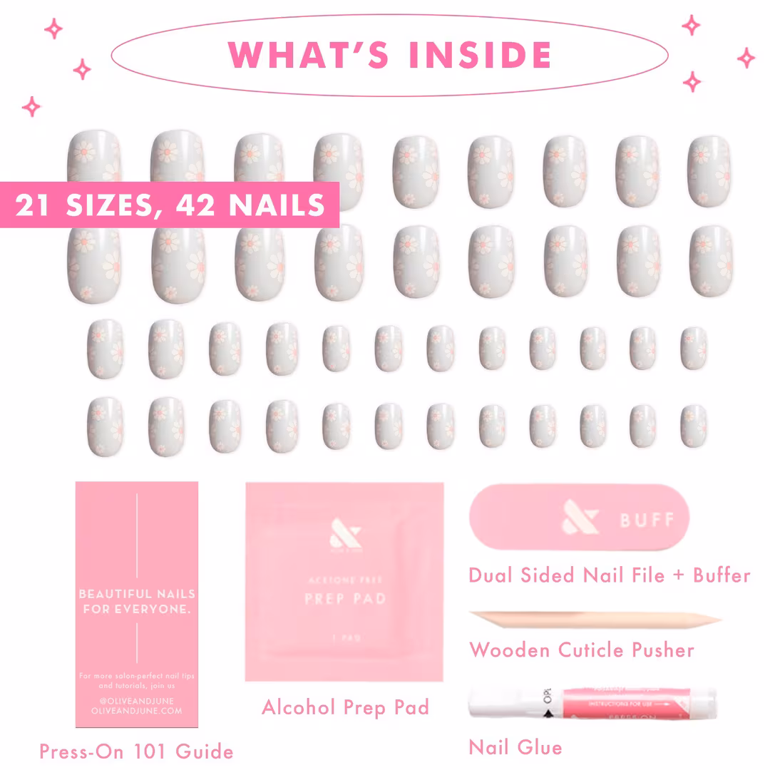 Olive & June  Instant Mani Press-On Nails Flower Shower